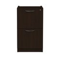 Alera 15.63 in W 2 Drawer File Cabinets, Espresso, Letter/Legal VA542822ES